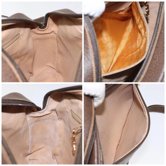 GUCCI GG Supreme Shoulder Bag PVC Beige Gold - Picture 15 of 16